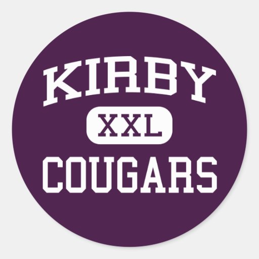 Kirby - Cougars - High School - Memphis Tennessee Round Sticker