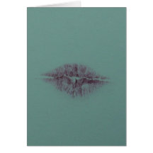 Kiss Lips Lipstick Card