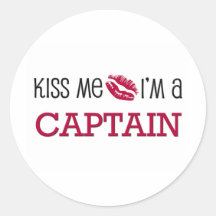 Kiss Me I'm a CAPTAIN Stickers