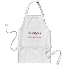 Kiss Me I'm a LAW ENFORCEMENT OFFICER Aprons
