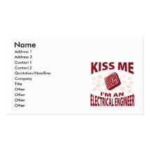 Kiss Me I'm An Electrical Engineer Business Card Template