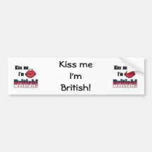Kiss me I'm British Bumper Sticker