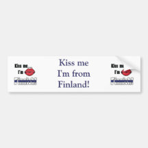 Kiss me I'm Finnish Bumper Stickers