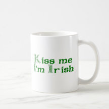 Kiss Me I'm Irish Coffee Mugs