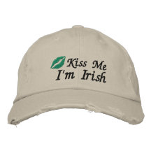 Kiss Me I'm Irish Embroidered Hat