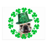 Kiss me I'm Irish French Bulldog postcard