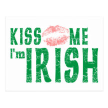 Kiss Me I'm Irish Post Card