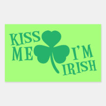 KISS me I'm Irish Rectangle Sticker