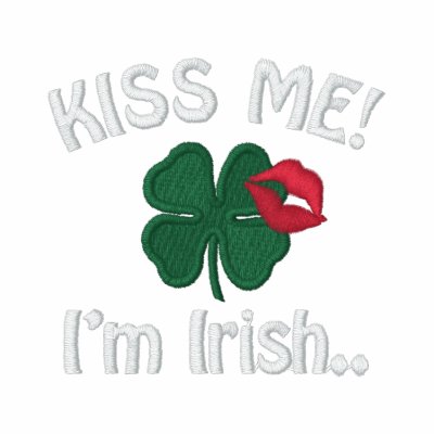Kiss Me Im Irish Saint Patricks Day Embroidered Polo Shirt