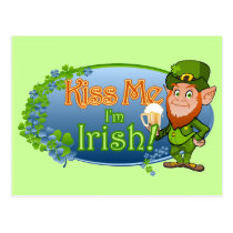 Kiss Me I'm Irish (Ver 2) postcards