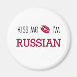 Kiss Me I'm RUSSIAN Refrigerator Magnets