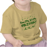 Kiss Me It's My Birthday Shamrocks Customisable Tee Shirt