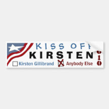 Kiss Off Kirsten Bumper Sticker