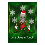 Kiss The Santa Skull Business Cards