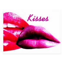 Kisses, Postcard with Lips