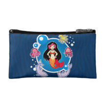 Kissy Bubble Mermaid with Attitude Cosmetic Bag