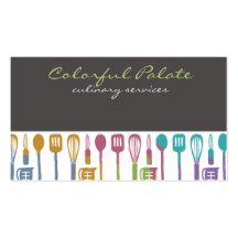 kitchen cooking utensils chef culinary biz cards business card