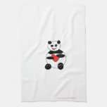 Kitchen Towel with Panda In Love kitchen towels