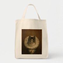 Kitten in an Elizabethan ruff Bags
