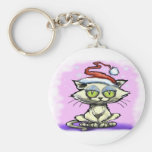 Kitten Santa Hat Keychain