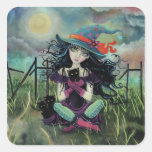 Kitten Witch Fantasy Art By Molly Harrison Stickers