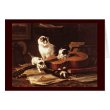 Kittens and Guitar Card