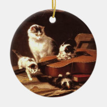 Kittens and Guitar Ornaments
