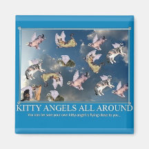Kitty Angels all around Fridge Magnet