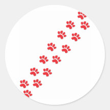 Kitty Cat Paws Round Sticker