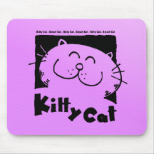 Kitty-Cat-smart-cat-bg Mouse Mats