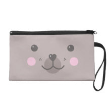 kitty kitty (beige) wristlet purses