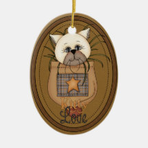 Kitty Love Christmas Photo Ornament for Your Cat