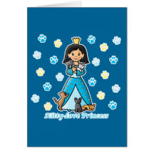 Kitty-Love Princess Greeting Card