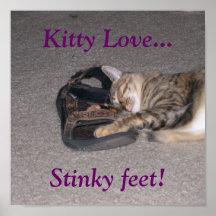 Kitty Love..., Stinky feet! Print
