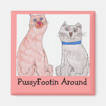 kitty silly magnet