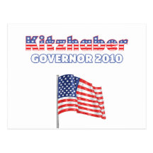 Kitzhaber Patriotic American Flag 2010 Elections Postcards