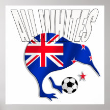 Kiwi All Whites logo shirts and gifts Posters
