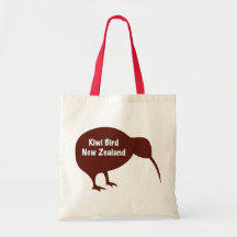 Kiwi Bird, New Zealand Canvas Bags