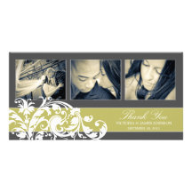 KIWI FLOURISH | WEDDING THANK YOU CARD PHOTO GREETING CARD