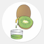 kiwi juice round sticker