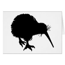 Kiwi Silhouette Cards