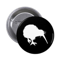Kiwi Silhouette Pinback Button