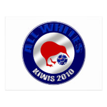 Kiwis 2010 All Whites New Zealand Soccer gifts Postcards