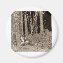 Klamath Native American Indian Ponderosa Pine Refrigerator Magnet