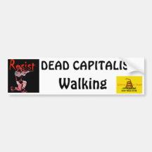 knee copy, treadonme copy, DEAD CAPITALIST, Wal... Bumper Stickers