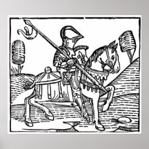 Knight Mediaeval Engraving Posters