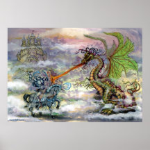 Knight n Dragon Print