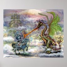 Knight n Dragon Print