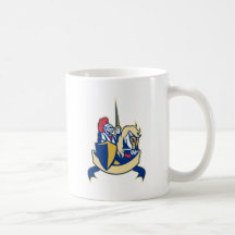 knight rider riding horse retro coffee mugs