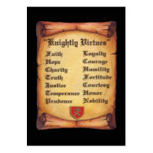 Knightly Virtues Business Card Templates